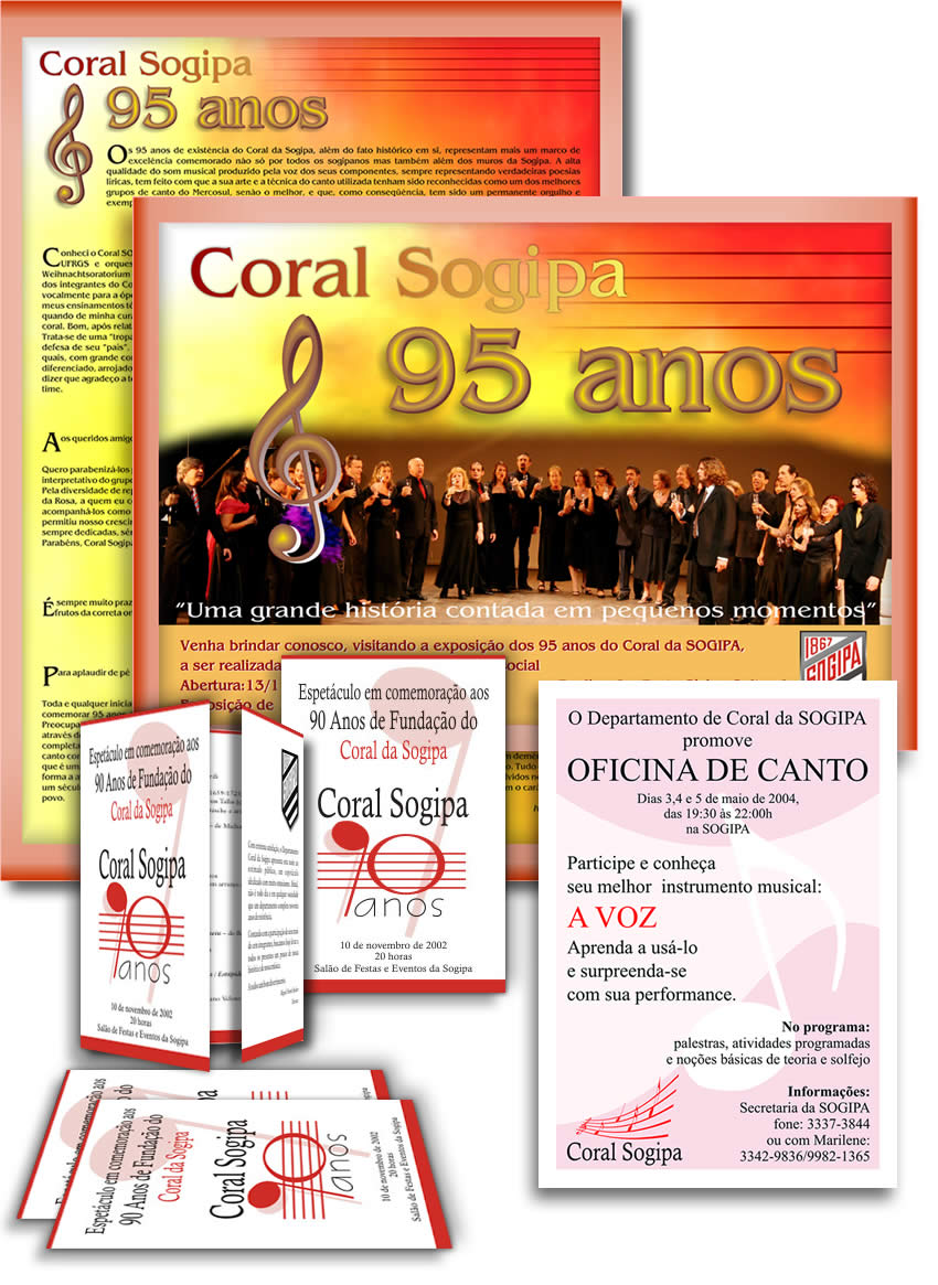 Coral Sogipa - cartazes e folders